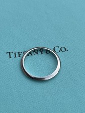 Tiffany Platinum Knife Edge Wedding Band, Size O1/2, Classic! Pouch/Box RRP £785