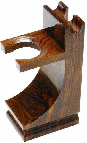 Shaving stand wood - stand, brush