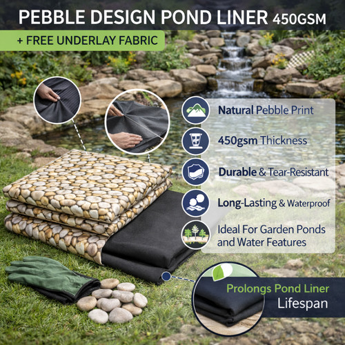 450gsm pebble pond liner - 450gsm,