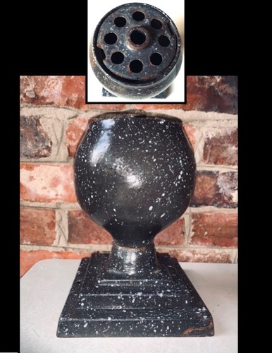 Antique cast iron urn - cast,