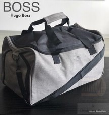 🆕💙💙HUGO BOSS  GREY OVERNIGHT DUFFLE HOLDALL GYM WEEKEND BAG *NEW !!
