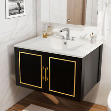 Ultym 30" Floating Bathroom Vanity Sink Combo Soft-Closing Cabinet Metal Handle