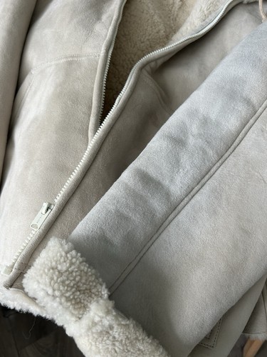 Cream sheepskin duffle - , season