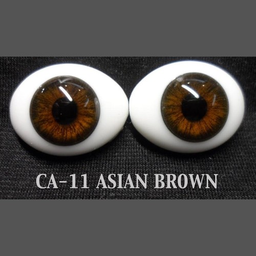 Solid glass eyes oval flat - glass,