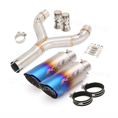 Exhaust mid pipe muffler with - exhaust,