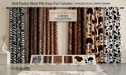 Animal print curtains 2 - curtains, (2