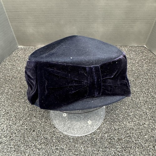 Hat pillbox one size blue - pillbox,