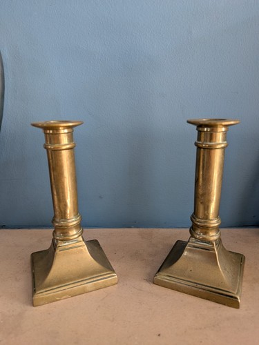 Pair vintage solid brass - pair,