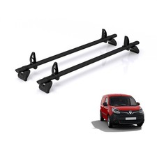 Renault Kangoo Roof Rack for 2008-2021 - 2x Roof Bars Rhino Kammbar Black