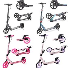 Folding Adjustable Kick Scooter for Kids 7+, with Dual Brakes, 200mm big Wheels