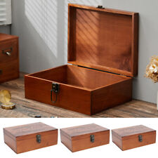Retro Wooden Storage Box w/