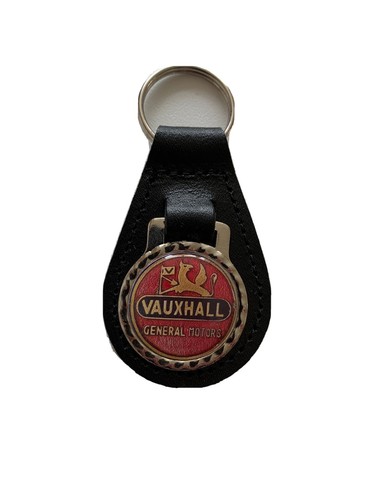 Black leather keyring fob - leather,