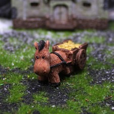 2Pcs Garden Donkey Statue