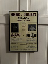 Lenny McLean vs Roy Shaw A3 Fight Poster Old School Unlicensed Boxing 