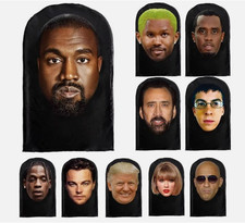 3D Printed Full Face Mask Mesh - Unisex Cosplay Party Costume, One Size Fits All