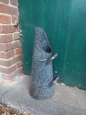 Vintage charcoal bucket enamel coal scuttle