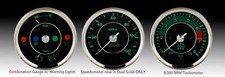 Genuine VDO Gauge 3 pc Set 356 Speedster Spyder Porsche 2 Yr warranty