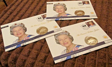 Three 2002 Golden Jubilee QEII FDC Coin Covers (