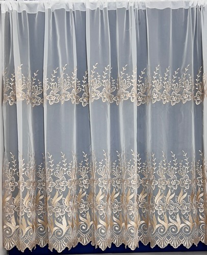 Vienna gold embroidered sheer - embroidered,
