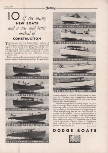 1934 dodge boat - dodge, horace