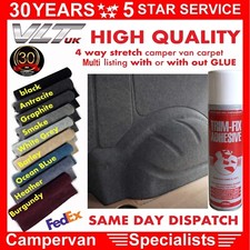 Camper Van Carpet 4 Way Stretch Lining VW T6 5 Transporter Caddy transit Trimfix