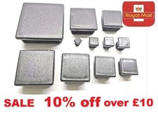 Square Black Plastic End Caps