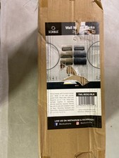 Sorbus 6-Level Wall Towel Holder for Bathroom, Spa, Salon - Black Towel Rack