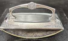 Elegant Antique Silver Plated Ornate Ink Blotter Desktop Collectible