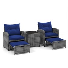 5 Piece Patio Rattan Furniture