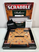 Scrabble Deluxe Tile Lock Game With Low Profile Turntable - Mattel 2009 - VGC