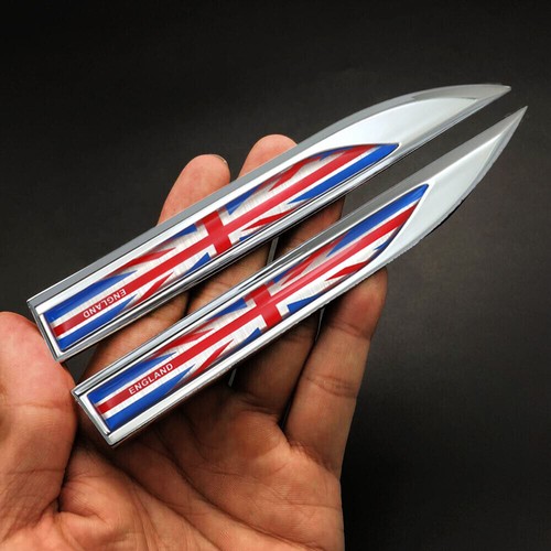 2pcs england flag metal car - metal,