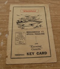 Middlesbrough v Huddersfield Town 51/52 Football Programme