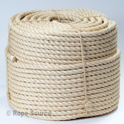 Natural sisal decking rope - natural, 6mm