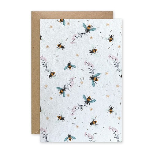 Plantable seed card bee - plantable,