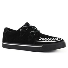 T.U.K. A9182 TUK VLK 2-Ring Creeper Sneaker Black Suede Rockabilly