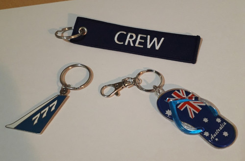 Boeing crew luggage - tag, key