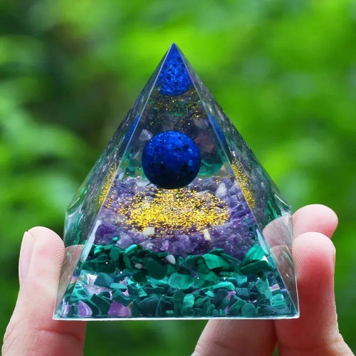 Orgonite pyramid amethyst - orgonite,