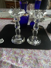 Pair 5” Crystal Cut Glass
