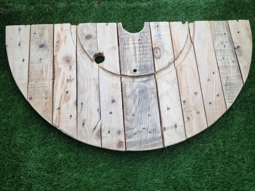 Sanded ready for stain half - sanded,