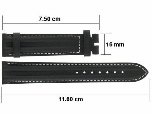 Omega black leather - black, strap