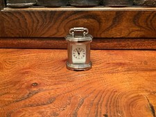 Vintage Silver Tone Nation Miniature Quartz Carriage Clock