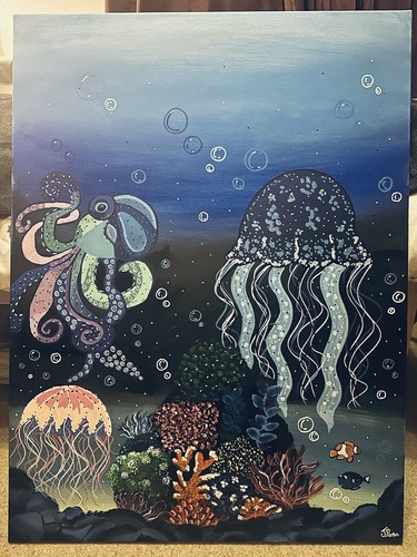 Original underwater painting - original,