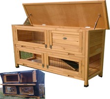 Rabbit Hutch rain Cover included Guinea Pig 2 Tier Double Decker