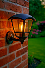Traditional Lantern Light Lamp Square Black Outdoor  IP54 Garden Fixtures
