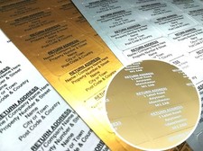 Personalised Address Labels Stickers WHITE GOLD SILVER PINK Self Adhesive