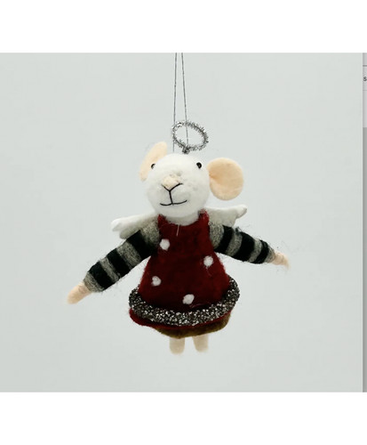 Felt figurine christmas mouse - christmas,