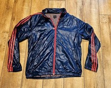 Adidas 2006 Retro Tracksuit Top Size M - Windbreaker - Zip In  Hood Wet Look