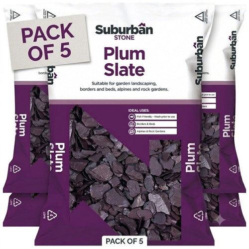 20kg plum slate chippings - 20kg,