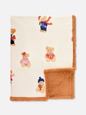 Christmas Teddy Fleece Throw -