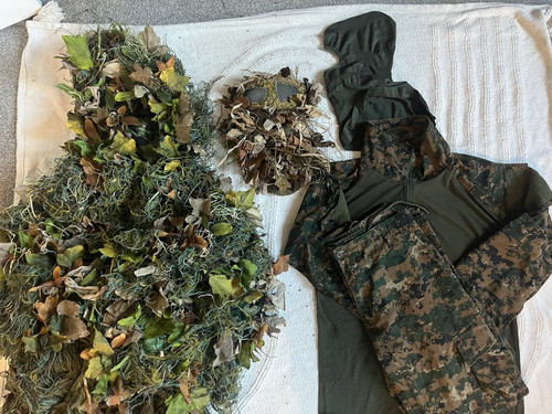 Men leafy ghillie - ghillie, suit